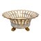 Reticulated Gold Gilt Porcelain Lion Paw Footed Basket 1