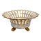 Reticulated Gold Gilt Porcelain Lion Paw Footed Basket, Image 1