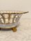 Reticulated Gold Gilt Porcelain Lion Paw Footed Basket 6