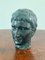 Scultura di testa maschile Verdigris vintage in ottone, anni '80, Immagine 12