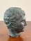 Escultura de cabeza masculina vintage de latón, años 80, Imagen 3