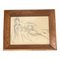 Studio di nudo femminile, anni '50, carboncino su carta, con cornice, Immagine 1