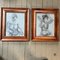 Female Nude Studies, 1950s, Charcoal on Paper, Framed, Set of 2 5