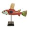 Mid-Century Mali Wood Bozo Fish Puppet on Stand, Image 4