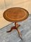 Vintage Georgian Embossed Leather Top Mahogany Round Side Table 5