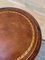 Vintage Georgian Embossed Leather Top Mahogany Round Side Table 8