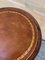 Vintage Georgian Embossed Leather Top Mahogany Round Side Table, Image 8