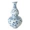 20th Century Chinese Chinoiserie Blue and White Double Gourd Vase 1