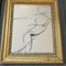Dibujos de estudio de desnudos, años 50, obra abstracta al carboncillo sobre papel, enmarcado, Juego de 2, Imagen 3