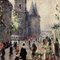 Louis Dali, Paris Street Scene, años 50, pintura sobre lienzo, enmarcado, Imagen 3