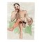 Desnudo masculino, años 80, Acuarela sobre papel, Imagen 1
