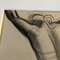 Dibujo de estudio desnudo de mujer, años 50, carboncillo sobre papel, enmarcado, Imagen 3