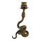 Vintage Brass Serpent Snake Candle Holder, Image 1