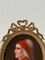 Retrato del poeta italiano Dante Alighieri, del siglo XIX, pintura al óleo sobre porcelana, enmarcado, Imagen 2