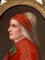 Portrait of Italian Poet Dante Alighieri, 19th Century, Oil Painting on Porcelain, Framed, Image 3