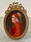 Portrait du Poète Italien Dante Alighieri, 19ème Siècle, Peinture à l'Huile sur Porcelaine, Encadrée 10