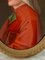 Portrait of Italian Poet Dante Alighieri, 19th Century, Oil Painting on Porcelain, Framed 4