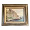 Mid-Century Modernist Seascape with Rocks, Painting, Framed 1