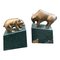 Bull & Bear Market Bookends on Marble, 1980s, Set of 2 1