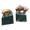 Bull & Bear Market Buchstützen aus Marmor, 1980er, 2er Set 1