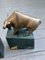 Bull & Bear Market Bookends on Marble, 1980s, Set of 2 3