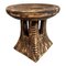 Vintage Bamileke Burn Pedestal Stool 1