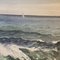 RW Moore, paisaje marino con velero, pintura de acuarela, años 70, enmarcado, Imagen 3