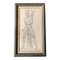 Studio Art Déco di nudo maschile, anni '20, disegno a carboncino, con cornice, Immagine 1