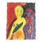 EJ Hartmann, Figure Expressionniste Abstraite, 1960s, Peinture sur Papier 1