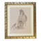 Dibujo de estudio desnudo de mujer, años 50, carboncillo sobre papel, enmarcado, Imagen 1