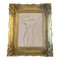Dibujo de estudio desnudo de mujer, años 50, carboncillo sobre papel, enmarcado, Imagen 1