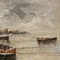 Paseo marítimo de Venecia, años 50, pintura sobre lienzo, enmarcado, Imagen 5