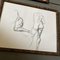 Figuras desnudas, años 70, Dibujos al carboncillo sobre papel, enmarcado, Juego de 5, Imagen 9