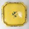19th Century Chinese Canton Peking Enamel Square Dish with Flycatchers and Flowers 9