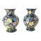 19th Century Bohemian Enameled Floral Vases from Moser, Set of 2 1