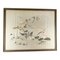 Bordado chino de seda enmarcado de principios del siglo XX con patos y flores de loto, Imagen 1