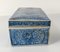 Caja chinoiserie china del siglo XIX con revestimiento azul y blanco, Imagen 8