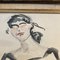 Frauenportrait, 1950er, Aquarell auf Papier, gerahmt 3