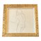Studio di nudo astratto, anni '70, matita su carta, con cornice, Immagine 1