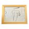 Abstract Nude, 1970s, Pencil & Watercolor on Paper, Framed, Image 1