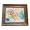 Bodegón impresionista con abanico y flores, años 80, Pintura, Imagen 1