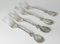 19th Century American Coin Silver Fleur De Lis Pattern Forks by Albert Coles, Set of 4, Image 2