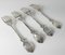 19th Century American Coin Silver Fleur De Lis Pattern Forks by Albert Coles, Set of 4 9