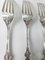 19th Century American Coin Silver Fleur De Lis Pattern Forks by Albert Coles, Set of 4 6