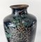 19th Century Japanese Cloisonne Meiji Period Vases with Wisteria and Birds, Set of 2, Image 10