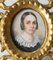Miniatur-Porträt einer Dame aus dem 19. Jh. im italienischen Florentiner Rahmen aus vergoldetem Holz 2
