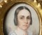 19th Century Miniature Portrait Painting of a Lady in Italian Florentine Giltwood Frame, Image 3