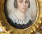 Miniatur-Porträt einer Dame aus dem 19. Jh. im italienischen Florentiner Rahmen aus vergoldetem Holz 4