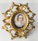 Miniatur-Porträt einer Dame aus dem 19. Jh. im italienischen Florentiner Rahmen aus vergoldetem Holz 5