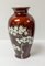 Vases Ginbari Cloisonnés Rouges avec Arbres en Fleurs, Japon, 20ème Siècle par Yamamoto, Set de 2 5